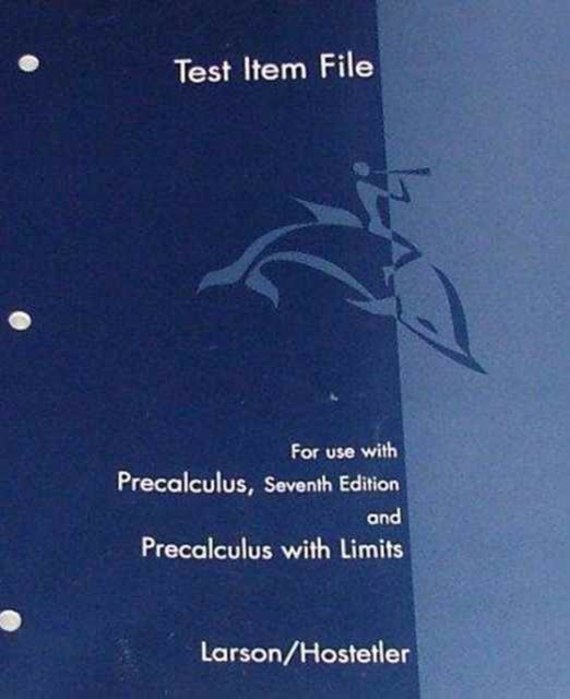 Cover for Larson · Pcalc 7e Lim 1e Tif Print Ap (Paperback Book) (2006)