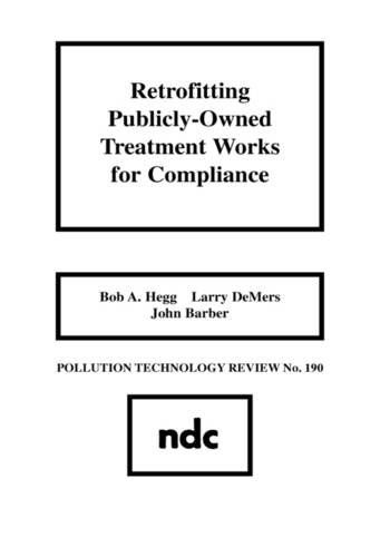 Cover for Bob A. Hegg · Retrofitting Publicly-Owned Treatment Works for Compliance (Gebundenes Buch) (1990)