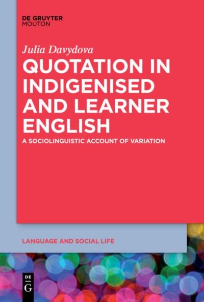 Cover for Julia Davydova · Quotation in Indigenised and Learner English (Pocketbok) (2020)