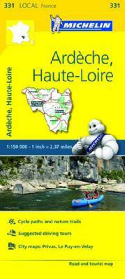 Cover for Michelin · Michelin local Map: France blad 331: Ardeche, Haute Loire (Hardcover bog) (2018)