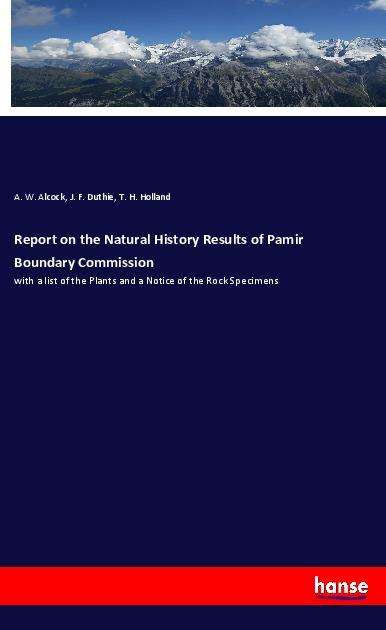 Cover for Alcock · Report on the Natural History Re (Book)