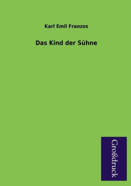 Cover for Karl Emil Franzos · Das Kind Der Suhne (Pocketbok) [German edition] (2013)