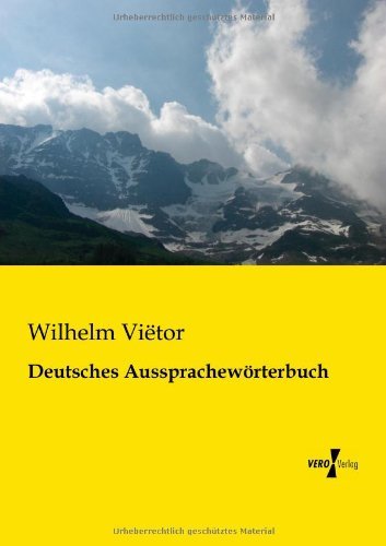 Cover for Wilhelm Vietor · Deutsches Aussprachewoerterbuch (Paperback Bog) [German edition] (2019)