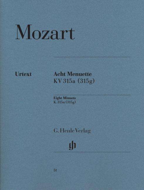 Cover for Mozart · 8Menuette m.Trios KV315g,Kl.HN51 (Book)