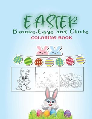 Cover for Mina Achibane · Easter Bunnies, Eggs, Chicks Coloring Book. (Paperback Book) (2020)