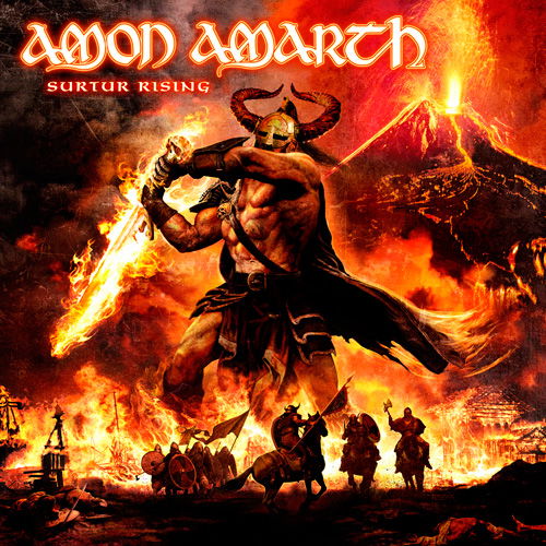 Cover for Amon Amarth · Surtur Rising (Burgundy and Royal Blue Marbled) (VINYL) (2022)