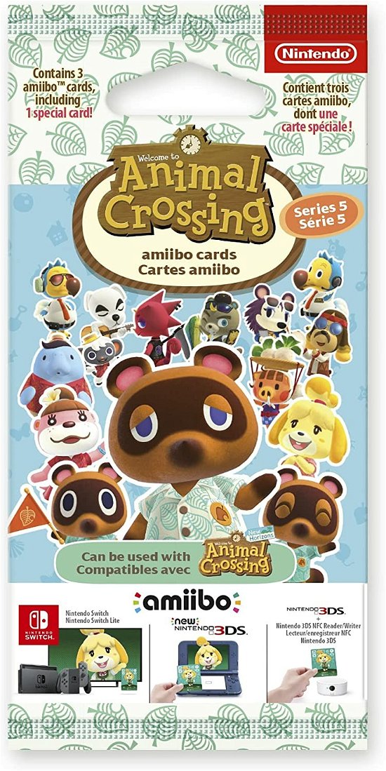 Animal Crossing Amiibo 3 Card Pack Series 5 Switch - Animal Crossing Amiibo 3 Card Pack Series 5 Switch - Jeux - Nintendo - 0045496371517 - 