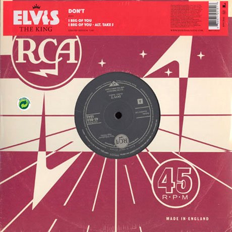 Cover for Elvis Presley · Don't (12&quot;) [Limited edition] (2007)