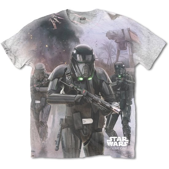 Cover for Star Wars · Star Wars Unisex Sublimation T-Shirt: Rogue One Death Trooper (Bekleidung) [size S] [Sublimation, White - Unisex edition]