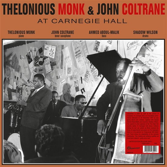 At Carnegie Hall (Numbered Edition) (Clear Vinyl) - Thelonious Monk & John Coltrane - Music - DESTINATION MOON - 8055515235517 - July 26, 2024