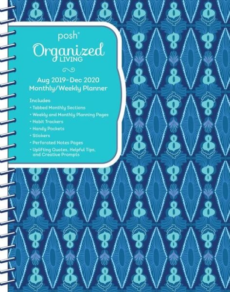 Cover for Andrews McMeel Publishing · Posh: Organized Living Blue Lagoon 2019-2020 Monthly / Weekly Diary Planner (Bok) (2019)