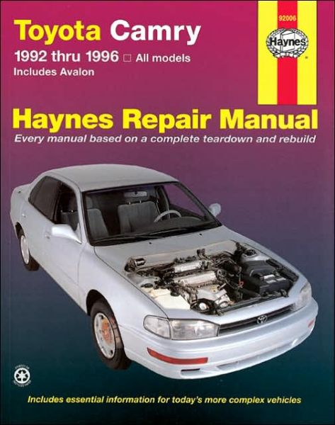 Cover for Haynes Publishing · Toyota Camry &amp; Avalon (92 - 96) (Paperback Book) [3 Revised edition] (1996)