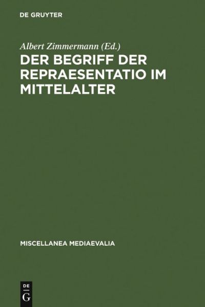 Cover for G. Vuillemin-Diem · Begriff repraesentat. (Book) (1972)