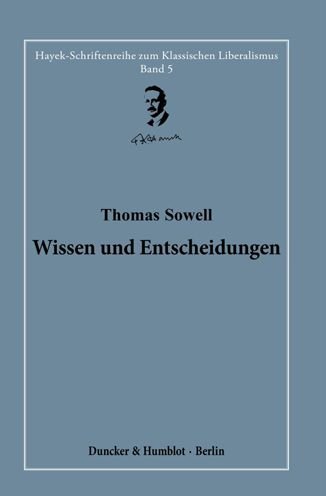 Cover for Thomas Sowell · Wissen Und Entscheidungen (Gebundenes Buch) (2021)