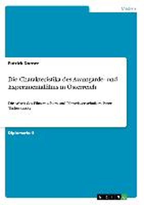 Cover for Dorner · Die Charakteristika des Avantgar (Book) [German edition] (2011)