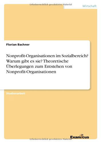 Cover for Bachner · Nonprofit-Organisationen im Soz (Book) [German edition] (2012)