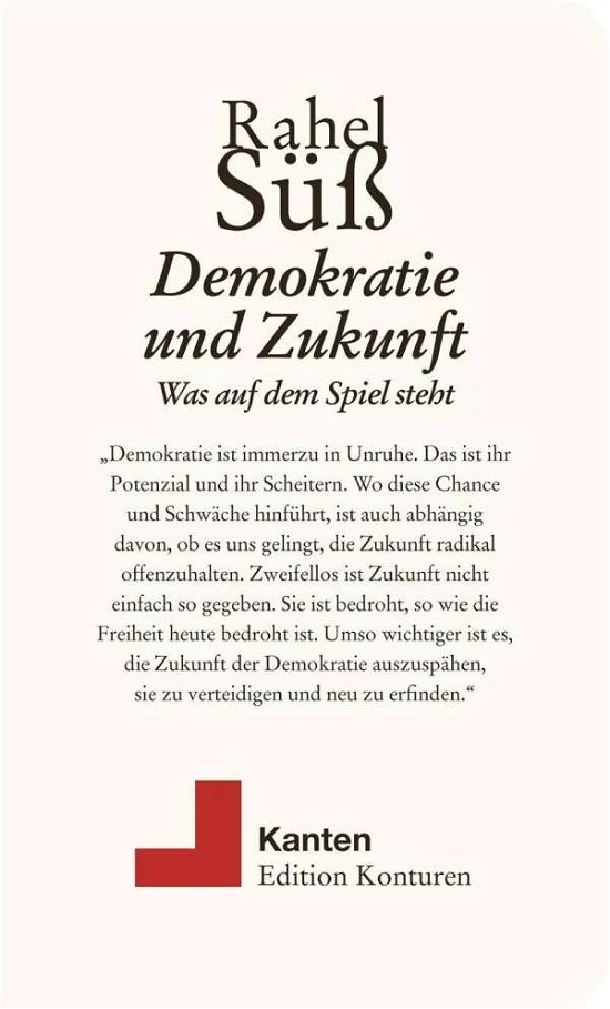 Cover for Süß · Demokratie und Zukunft (Book)