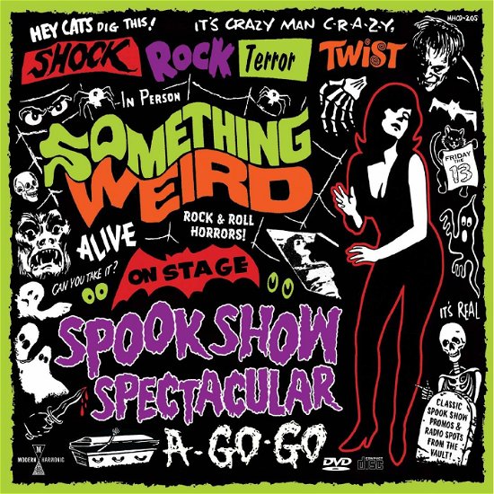 Cover for Something Weird · Spook Show Spectacular A-Go-Go (RED VINYL WITH DVD) (LP) [Coloured edition] (2019)