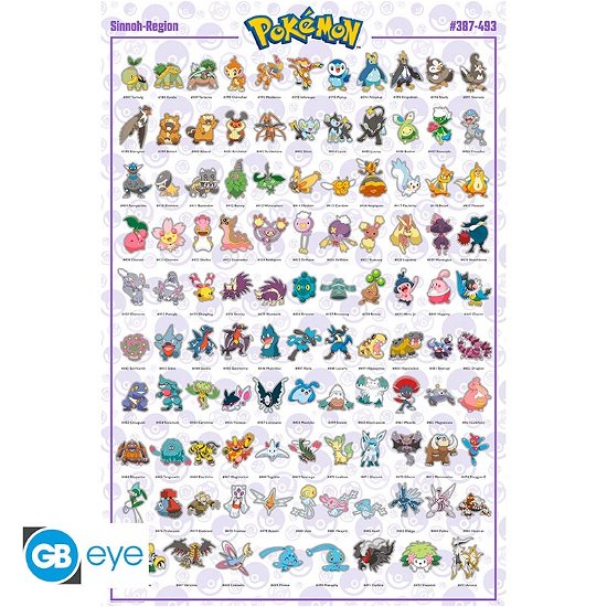 POKEMON - Poster Sinnoh Pokemon English (91.5x61 - Pokemon - Merchandise -  - 3665361084518 - 