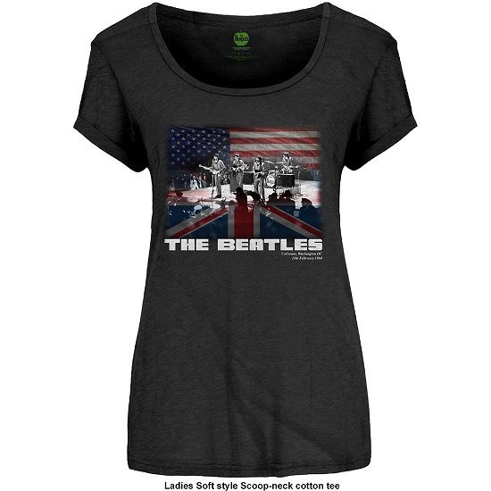 Cover for The Beatles · The Beatles Ladies Tee: Washington (Klær) [size S] [Black - Ladies edition]