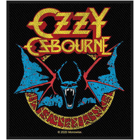 Ozzy Osbourne Standard Woven Patch: Bat - Ozzy Osbourne - Produtos - PHD - 5056365703518 - 20 de julho de 2020