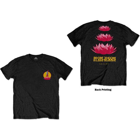 Cover for Imagine Dragons · Imagine Dragons Unisex T-Shirt: Origins Lotus (Black) (Back Print) (T-shirt) [size L] [Black - Unisex edition] (2020)