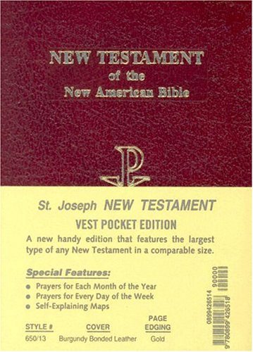 Cover for Catholic Book Publishing Co · New American New Testament Bible (St. Joseph) (Leather Book) [Poc Rev edition] (2015)