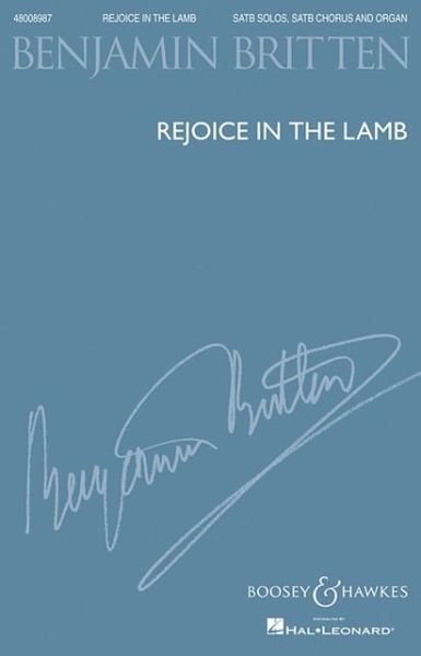 Cover for Benjamin Britten · Rejoice in the Lamb.BH5400083 (Bog)