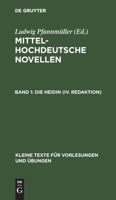 Cover for Ludwig Pfannmller · Die Heidin (IV. Redaktion) (N/A) (1912)