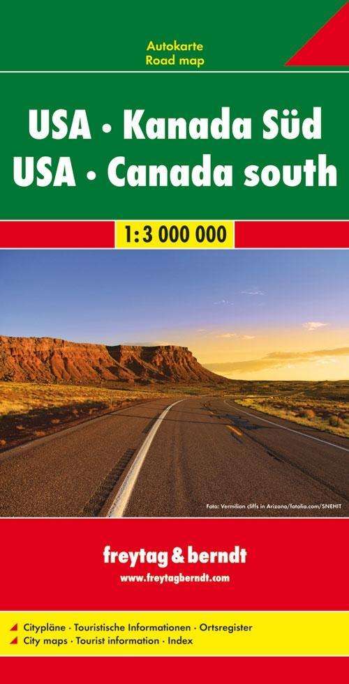 Cover for Freytag &amp; Berndt · Freytag &amp; Berndt Road Map: USA &amp; Canada South - USA &amp; Kanada Süd (Hardcover Book) (2015)