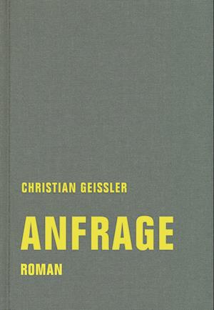 Cover for Christian Geissler · Anfrage (Book) (2023)