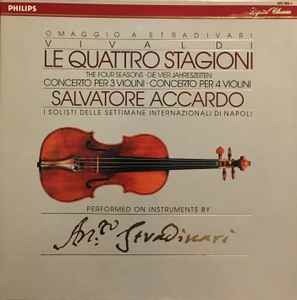 Cover for Salvatore Accardo  · Vivaldi: The Four Seasons (Le Quattro Stagioni): A Tribute To Stradivari [Lp] (180 Gram Audiophile Vinyl, Import) (VINYL)