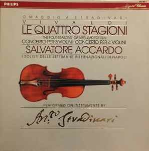 Vivaldi: The Four Seasons (Le Quattro Stagioni): A Tribute To Stradivari [Lp] (180 Gram Audiophile Vinyl, Import) - Salvatore Accardo  - Muzyka -  - 0028942206519 - 