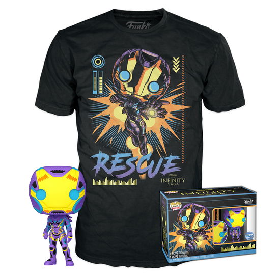 Cover for Blacklight: Funko POP! &amp; Tee · MARVEL - Booble Head POP NÂ° 480 - Rescue Blacklig (Legetøj) (2023)