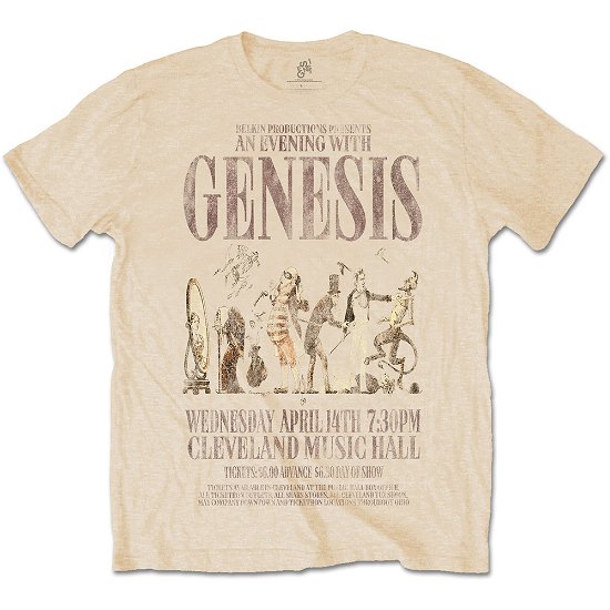 Cover for Genesis · Genesis Unisex T-Shirt: An Evening With (T-shirt) [size L] [Yellow - Unisex edition]
