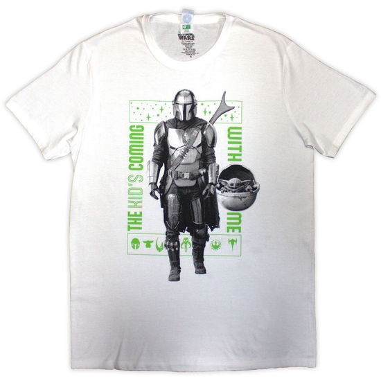 Star Wars Unisex T-Shirt: The Mandalorian Kid's Coming With Me - Star Wars - Merchandise -  - 5056821084519 - November 22, 2024