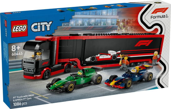 LEGO City 60445 F1 Truck Met Rb20 En Amr24 F1 Auto\'s - Lego - Merchandise - LEGO - 5702017812519 -