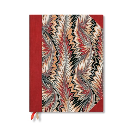Cover for Paperblanks · Rubedo (Cockerell Marbled Paper) Ultra 12-month Day-at-a-time Softcover Flexi Dayplanner 2025 (Elastic Band Closure) - Cockerell Marbled Paper (Paperback Book) (2024)