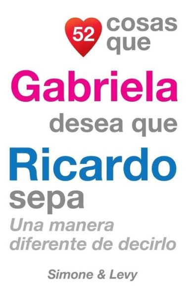 Cover for J L Leyva · 52 Cosas Que Gabriela Desea Que Ricardo Sepa: Una Manera Diferente De Decirlo (Pocketbok) (2014)