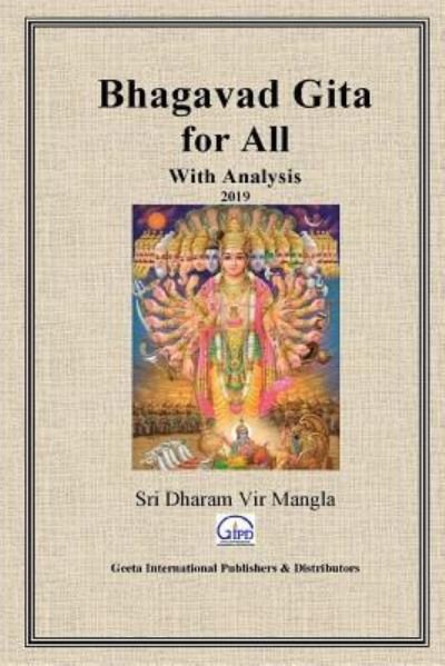 Cover for Dharam Vir Mangla · Bhagavad Gita for All With Analysis (Paperback Book) (2019)