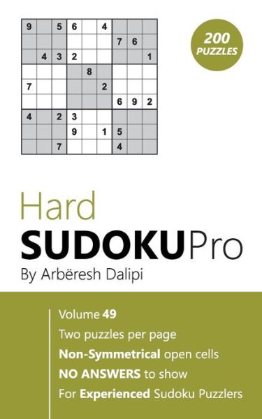 Cover for Arberesh Dalipi · Hard Sudoku Pro (Taschenbuch) (2017)