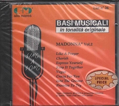 Cover for Basi Musicali · Madonna Vol. 2 - Basi Musicali (CD) (1992)