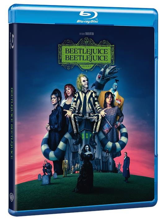 Cover for Keaton, Ryder, O Hara, Theroux, Bellucci, Ortega, Dafoe. · Beetlejuice Beetlejuice (Blu-ray) (2024)