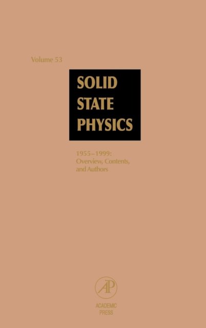 Cover for Ehrenreich · 1955-1999: Overview, Contents, and Authors - Solid State Physics (Hardcover bog) (1999)