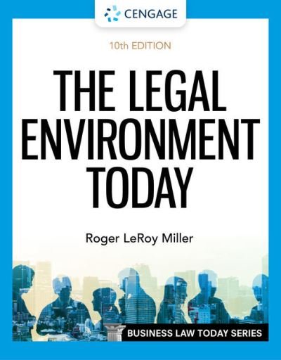 Cover for Miller, Roger (Institute for University Studies, Arlington, Texas) · The Legal Environment Today (Paperback Bog) (2021)