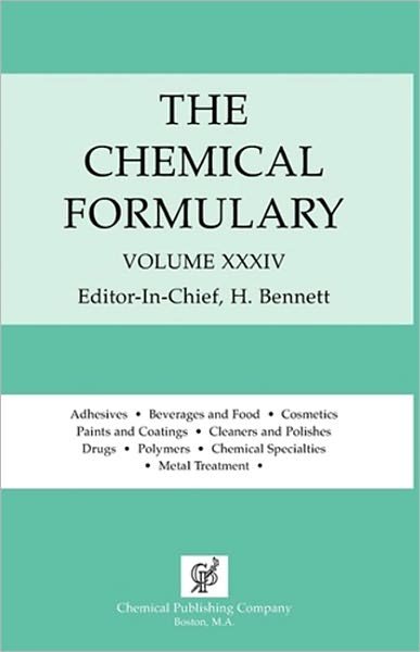 Cover for H Bennett · The Chemical Formulary: Volume 34 (Hardcover Book) (1997)