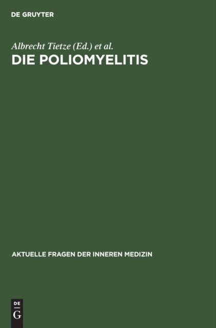 Cover for Poliomyelitis (Book) (1901)