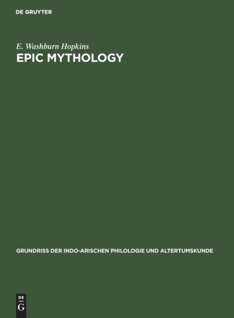 Cover for E. Washburn Hopkins · Epic Mythology (N/A) (1915)