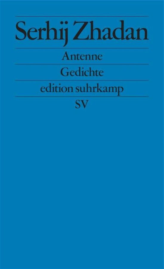 Cover for Zhadan · Antenne (Buch)