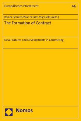 Cover for Schulze · The Formation of Contract (Book) (2016)